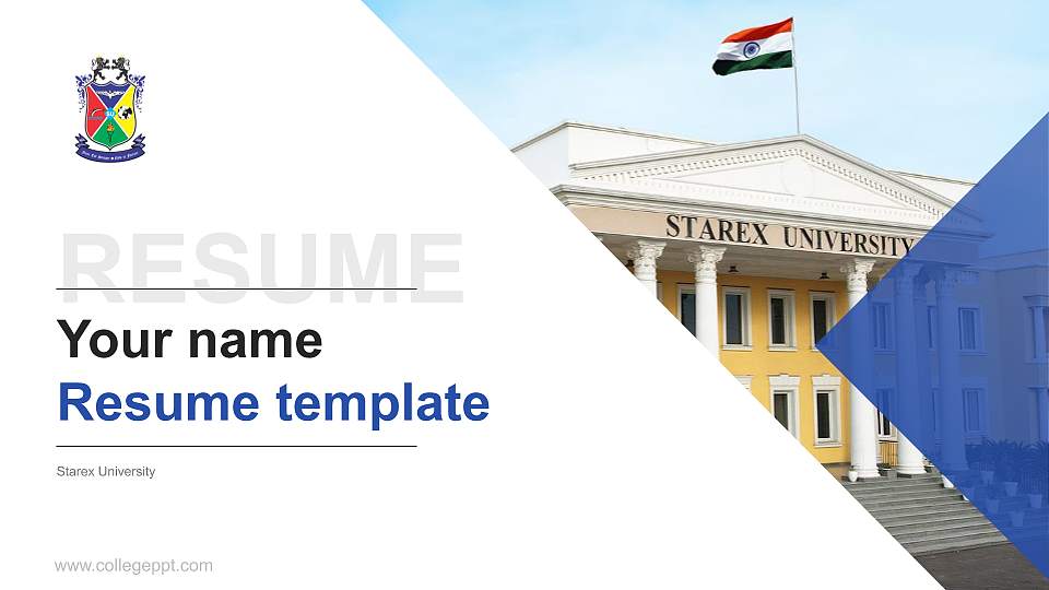 Starex University Resume PPT Template16:9 ratio PPT effect preview image