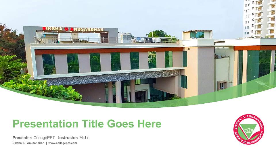 Siksha ‘O’ Anusandhan Course/Courseware Creation PPT Template16:9 ratio PPT effect preview image