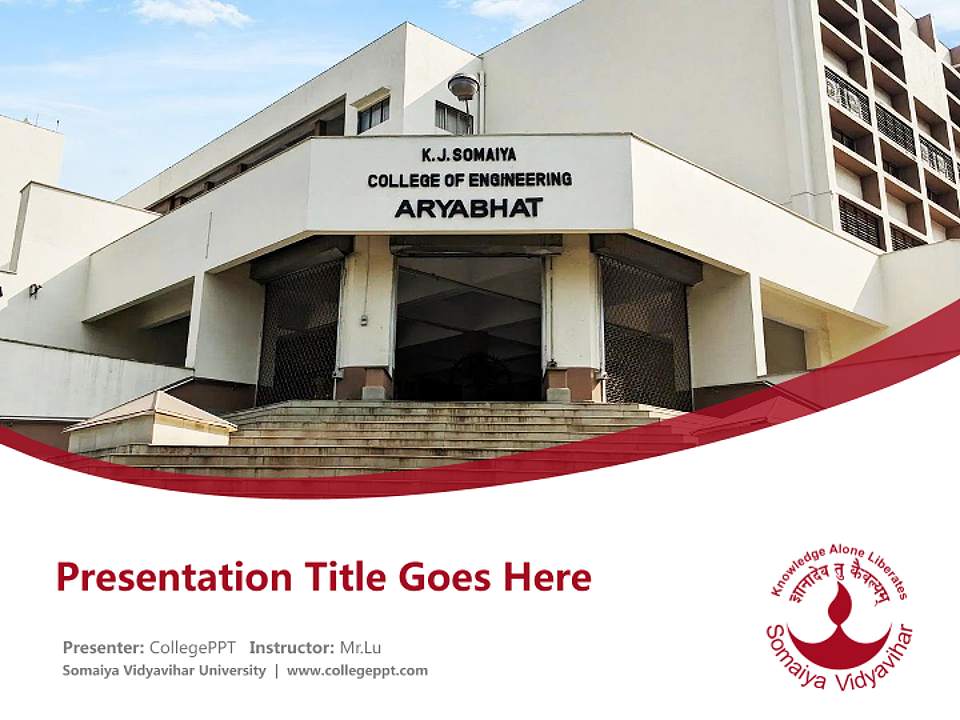 Somaiya Vidyavihar University Course/Courseware Creation PPT Template4:3 ratio PPT effect preview image5