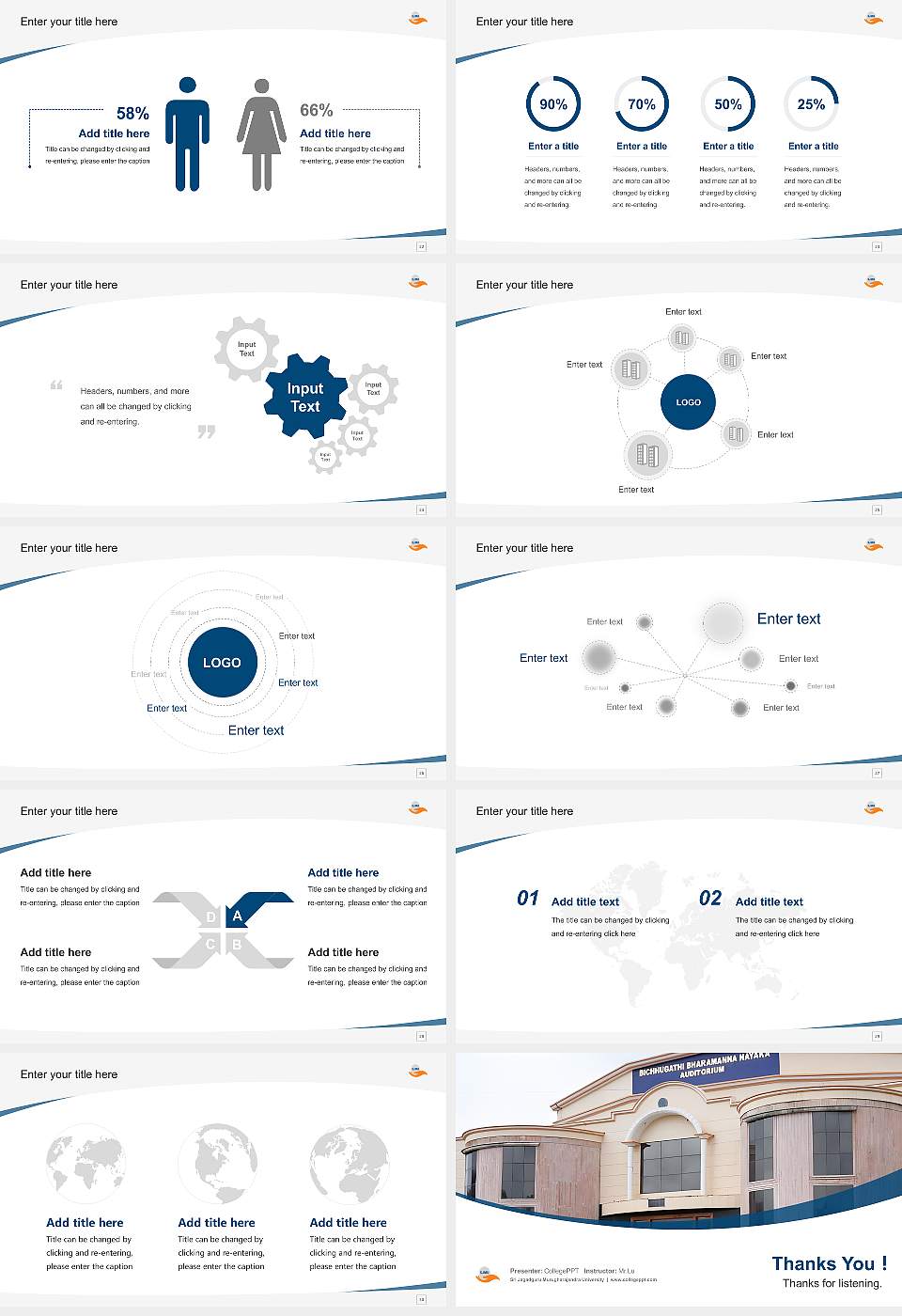 Sri Jagadguru Murugharajendra University Course/Courseware Creation PPT Template16:9 ratio PPT effect preview image4