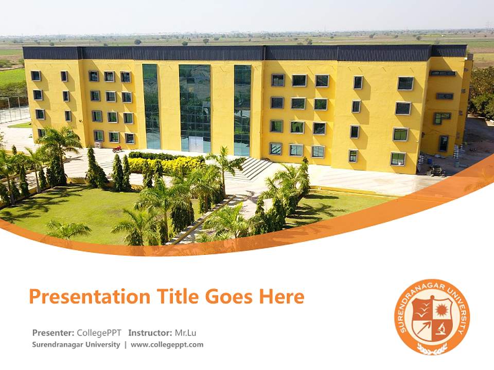 Surendranagar University Course/Courseware Creation PPT Template4:3 ratio PPT effect preview image5