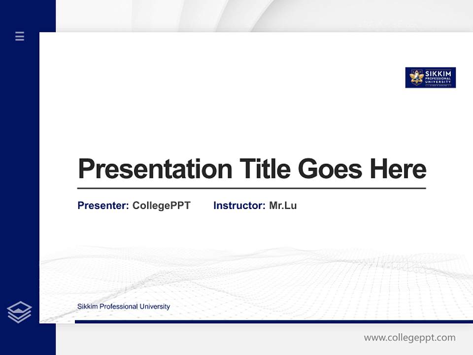 Sikkim Professional University Thesis Proposal/Graduation Defense PPT Template4:3 ratio PPT effect preview image5