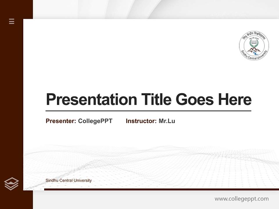 Sindhu Central University Thesis Proposal/Graduation Defense PPT Template4:3 ratio PPT effect preview image5