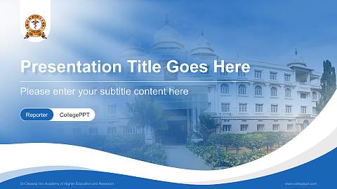 Sri Devaraj Urs Academy of Higher Education and Research Lecture Sharing and Networking Event PPT Template