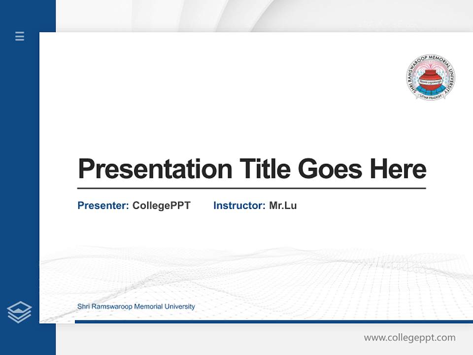 Shri Ramswaroop Memorial University Thesis Proposal/Graduation Defense PPT Template4:3 ratio PPT effect preview image5