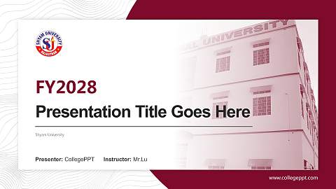 Shyam University Academic Presentation/Research Findings Report PPT Template