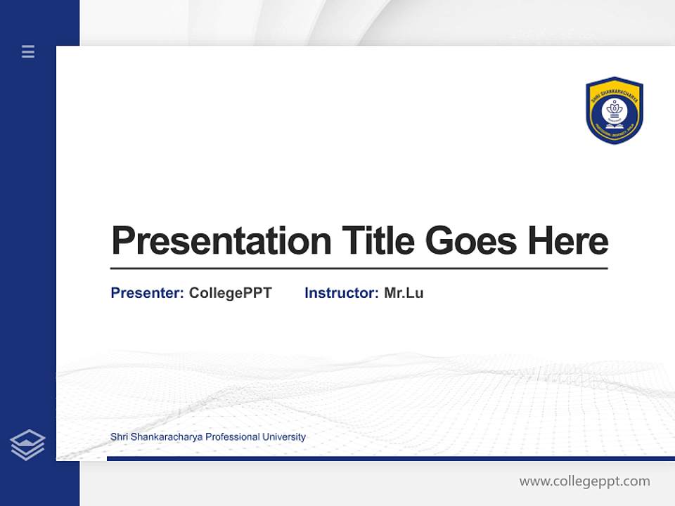 Shri Shankaracharya Professional University Thesis Proposal/Graduation Defense PPT Template4:3 ratio PPT effect preview image5