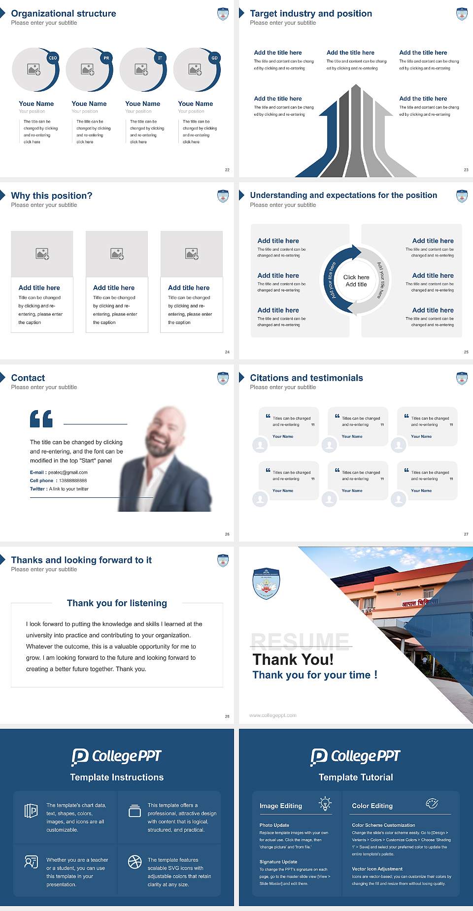 Swami Rama Himalayan University Resume PPT Template4:3 ratio PPT effect preview image4
