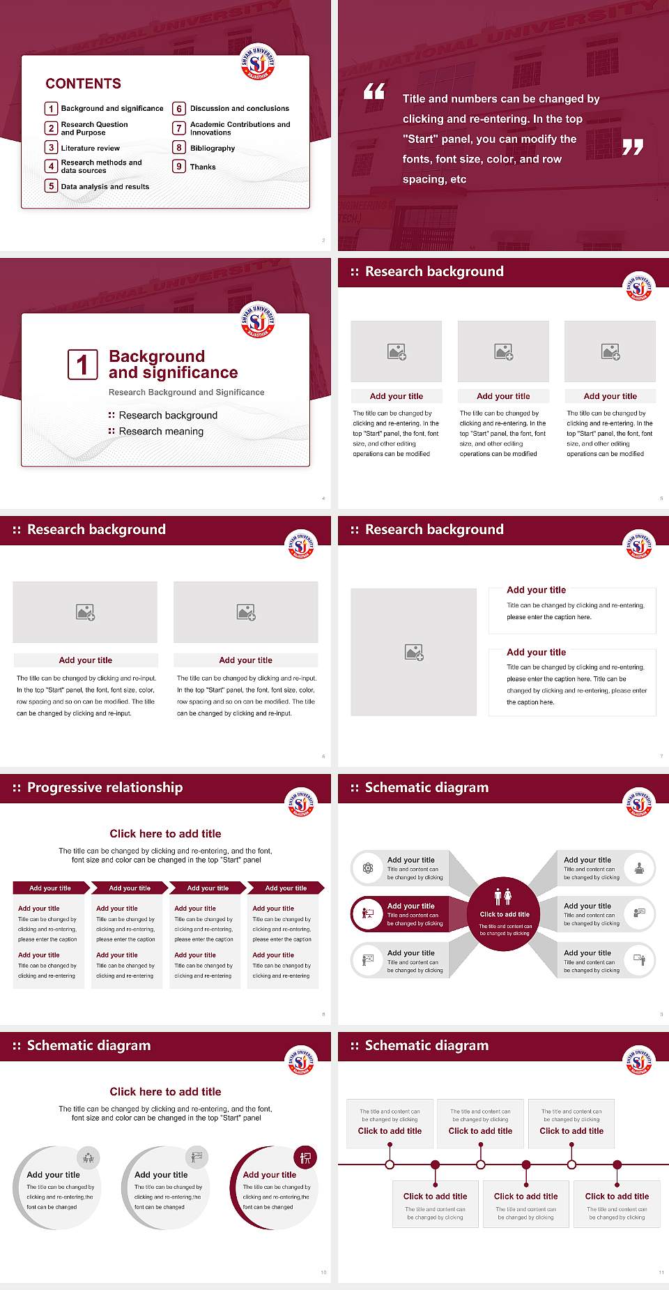 Shyam University Graduation Thesis Defense PPT Template4:3 ratio PPT effect preview image2