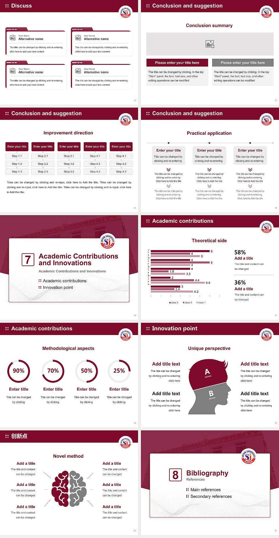 Shyam University Graduation Thesis Defense PPT Template4:3 ratio PPT effect preview image6