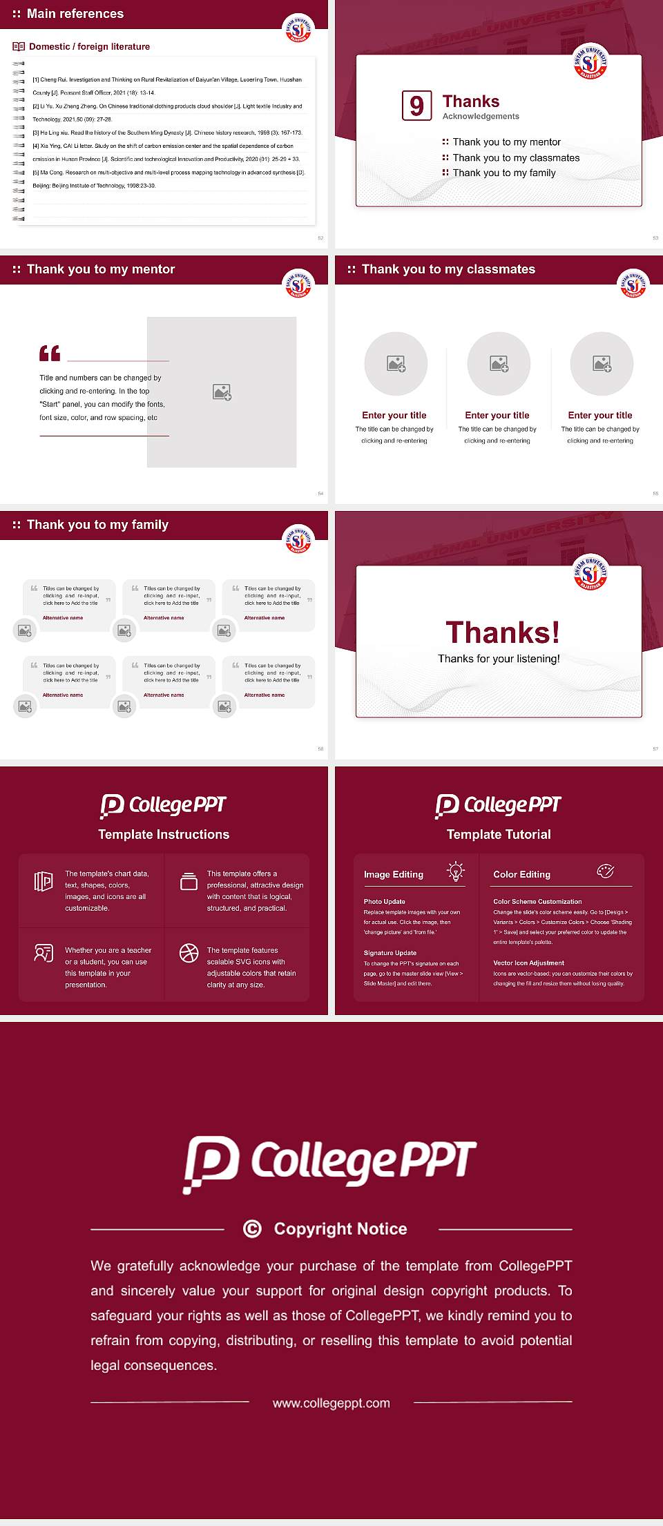 Shyam University Graduation Thesis Defense PPT Template4:3 ratio PPT effect preview image7