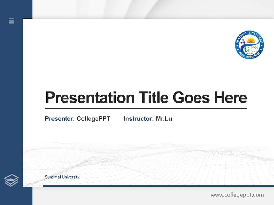 Surajmal University Thesis Proposal/Graduation Defense PPT Template4:3 ratio PPT effect preview image5