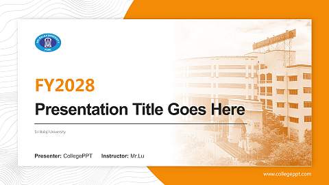 Sri Balaji University Academic Presentation/Research Findings Report PPT Template