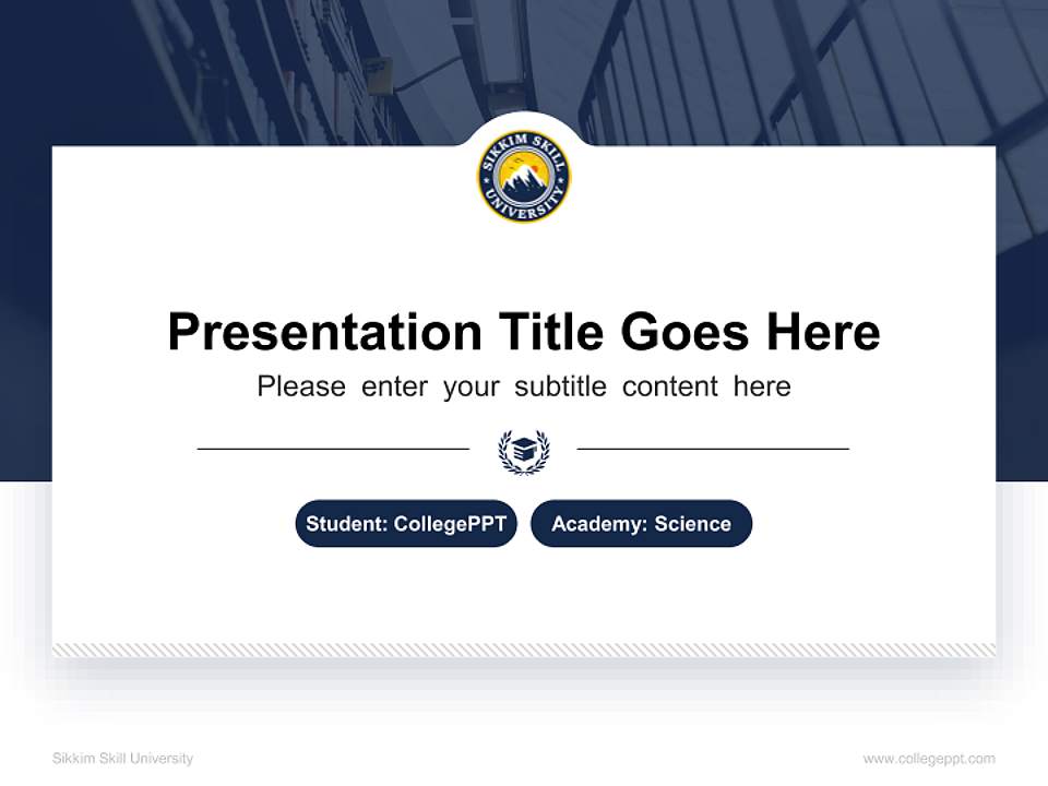 Sikkim Skill University National Scholarship Defense PPT Template4:3 ratio PPT effect preview image4