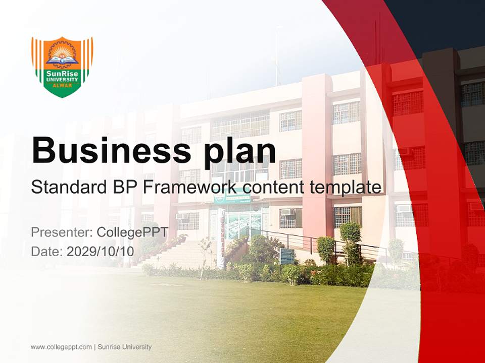 Sunrise University Competition/Entrepreneurship Contest PPT Template4:3 ratio PPT effect preview image9