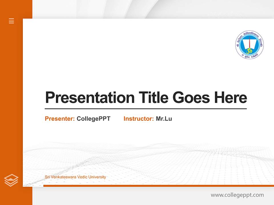 Sri Venkateswara Vedic University Thesis Proposal/Graduation Defense PPT Template4:3 ratio PPT effect preview image5