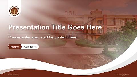 Sri Sri University Lecture Sharing and Networking Event PPT Template