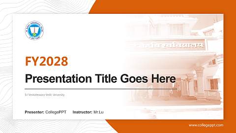Sri Venkateswara Vedic University Academic Presentation/Research Findings Report PPT Template