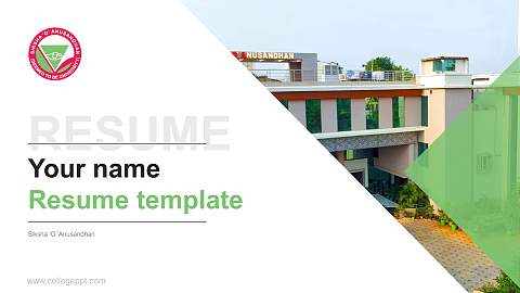 Siksha ‘O’ Anusandhan Resume PPT Template