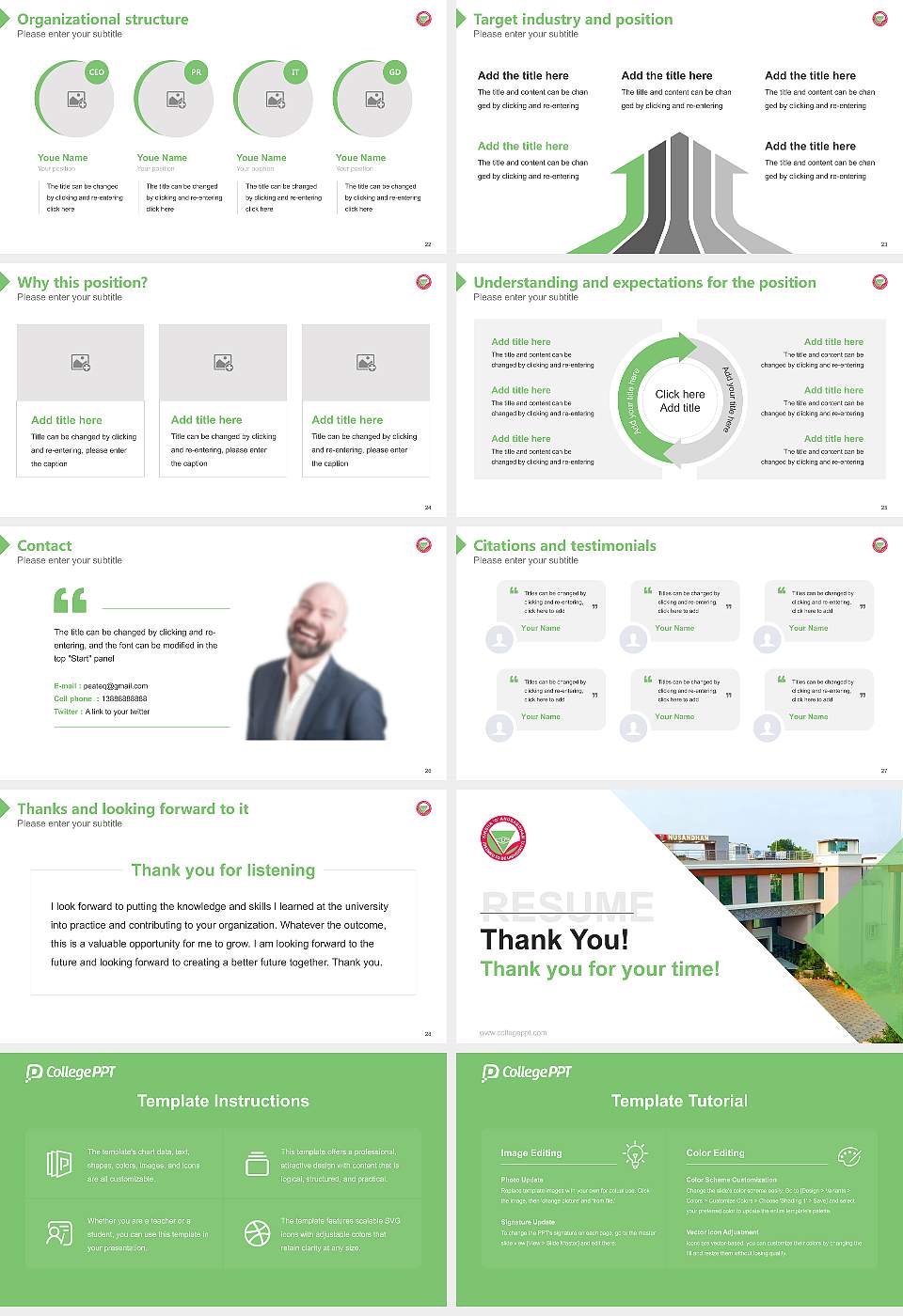 Siksha ‘O’ Anusandhan Resume PPT Template16:9 ratio PPT effect preview image4