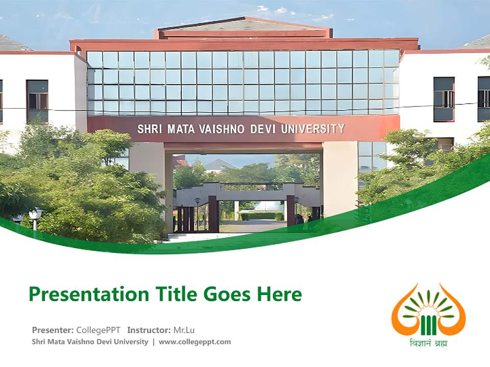 Shri Mata Vaishno Devi University Course/Courseware Creation PPT Template4:3 ratio PPT effect preview image5