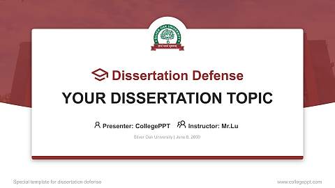 Silver Oak University Graduation Thesis Defense PPT Template