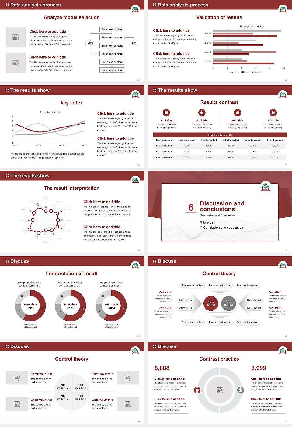 Silver Oak University Graduation Thesis Defense PPT Template16:9 ratio PPT effect preview image5