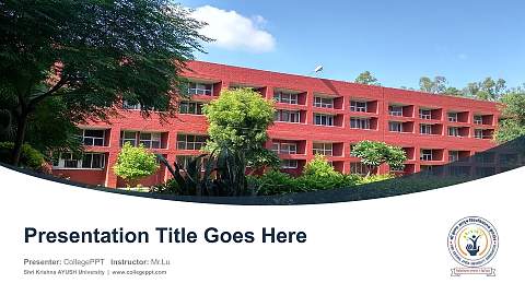 Shri Krishna AYUSH University Course/Courseware Creation PPT Template