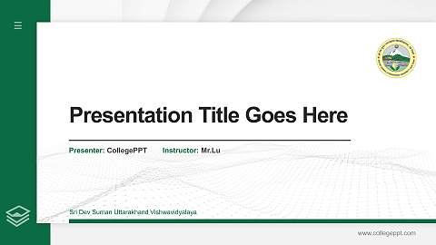 Sri Dev Suman Uttarakhand Vishwavidyalaya Thesis Proposal/Graduation Defense PPT Template