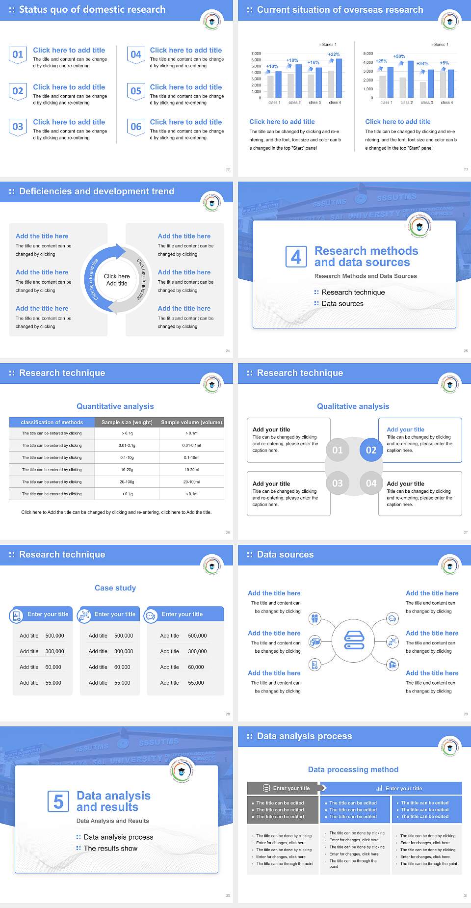 Sri Satya Sai University of Technology & Medical Sciences Graduation Thesis Defense PPT Template4:3 ratio PPT effect preview image4