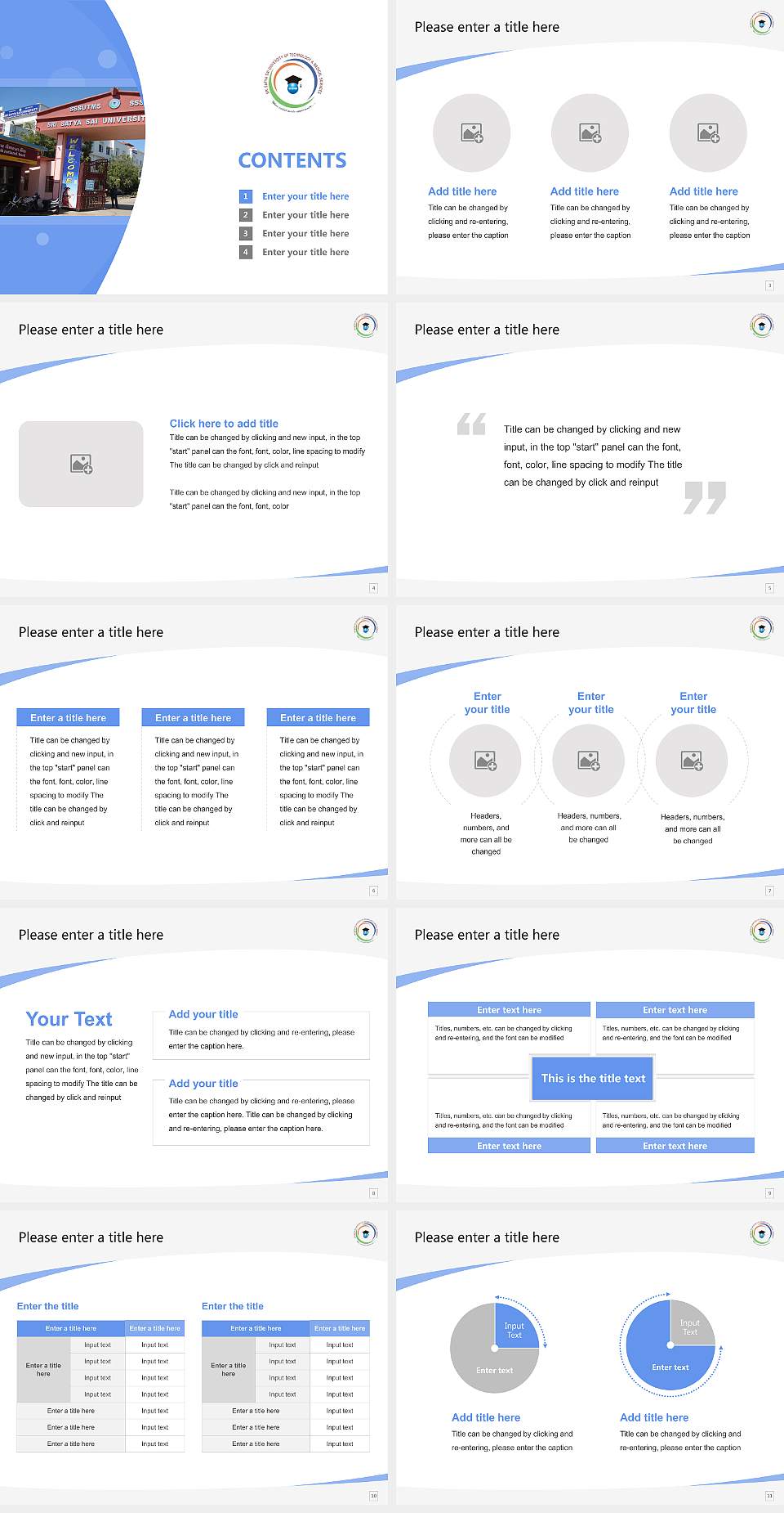 Sri Satya Sai University of Technology & Medical Sciences Course/Courseware Creation PPT Template4:3 ratio PPT effect preview image2