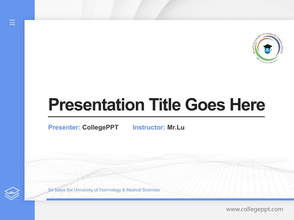Sri Satya Sai University of Technology & Medical Sciences Thesis Proposal/Graduation Defense PPT Template4:3 ratio PPT effect preview image5