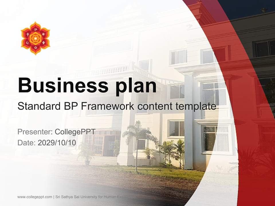 Sri Sathya Sai University for Human Excellence Competition/Entrepreneurship Contest PPT Template4:3 ratio PPT effect preview image9