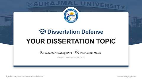 Surajmal University Graduation Thesis Defense PPT Template