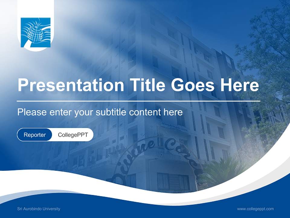 Sri Aurobindo University Lecture Sharing and Networking Event PPT Template4:3 ratio PPT effect preview image4