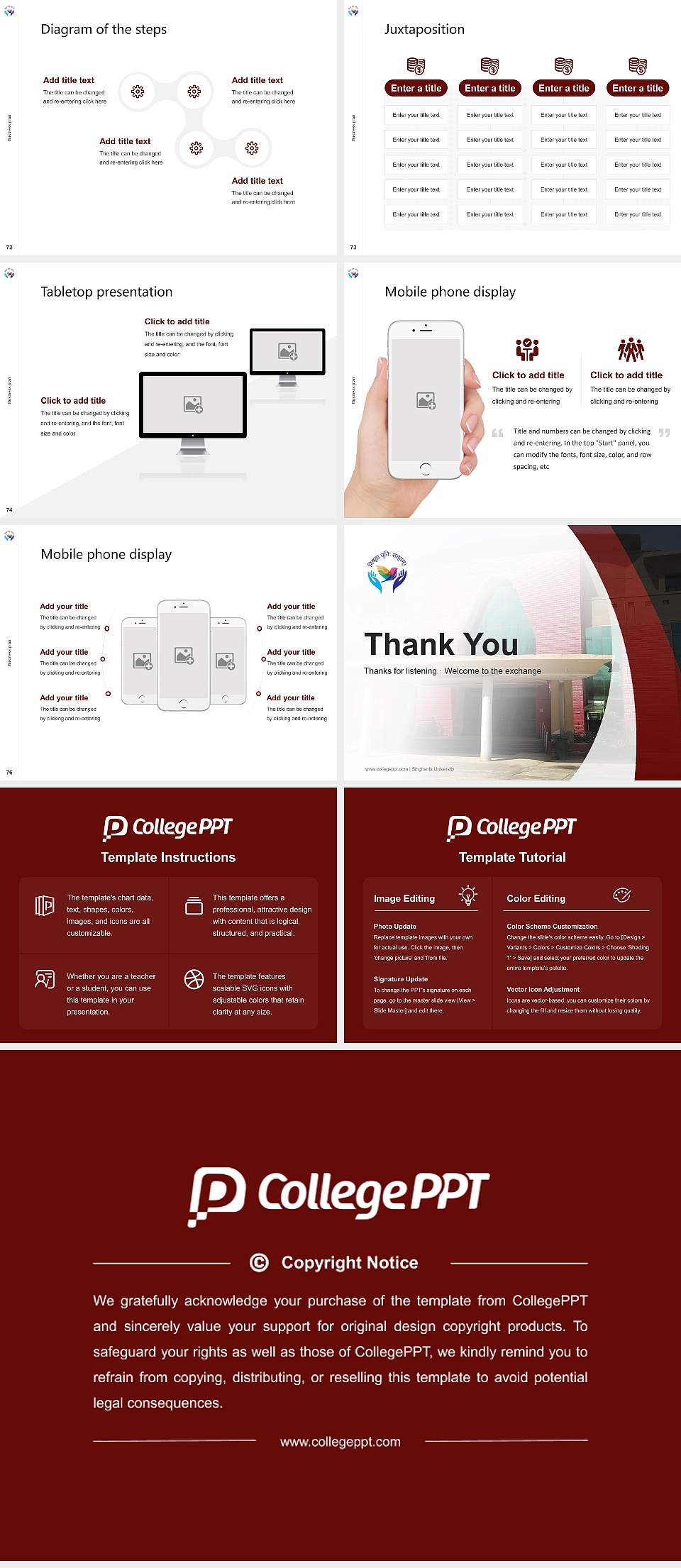 Singhania University Competition/Entrepreneurship Contest PPT Template4:3 ratio PPT effect preview image9