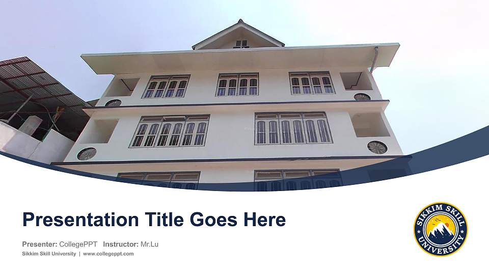 Sikkim Skill University Course/Courseware Creation PPT Template16:9 ratio PPT effect preview image