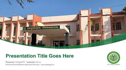Swami Keshwanand Rajasthan Agricultural University Course/Courseware Creation PPT Template