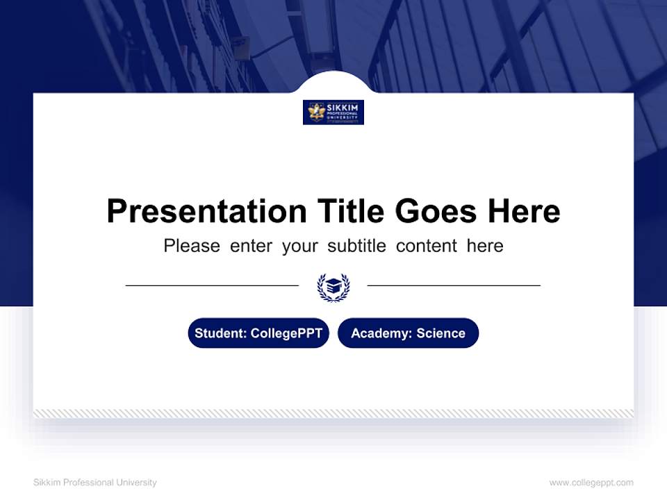 Sikkim Professional University National Scholarship Defense PPT Template4:3 ratio PPT effect preview image4