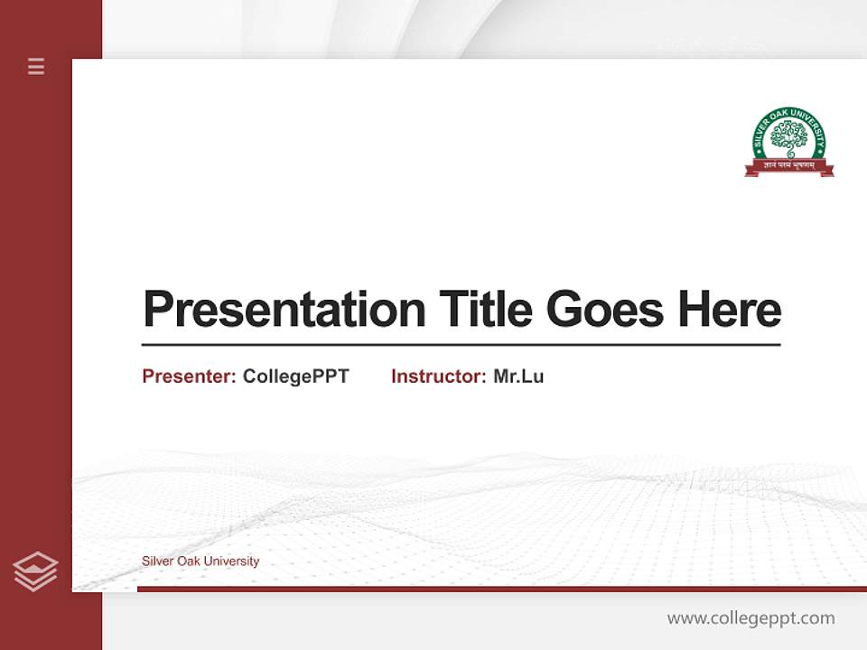 Silver Oak University Thesis Proposal/Graduation Defense PPT Template4:3 ratio PPT effect preview image5