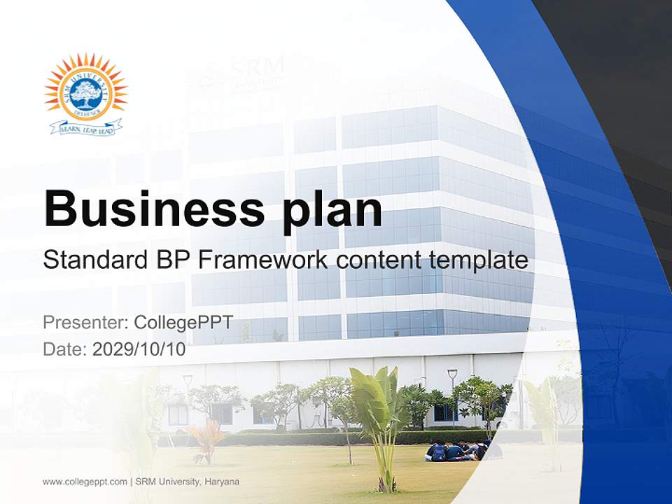 SRM University, Haryana Competition/Entrepreneurship Contest PPT Template4:3 ratio PPT effect preview image9