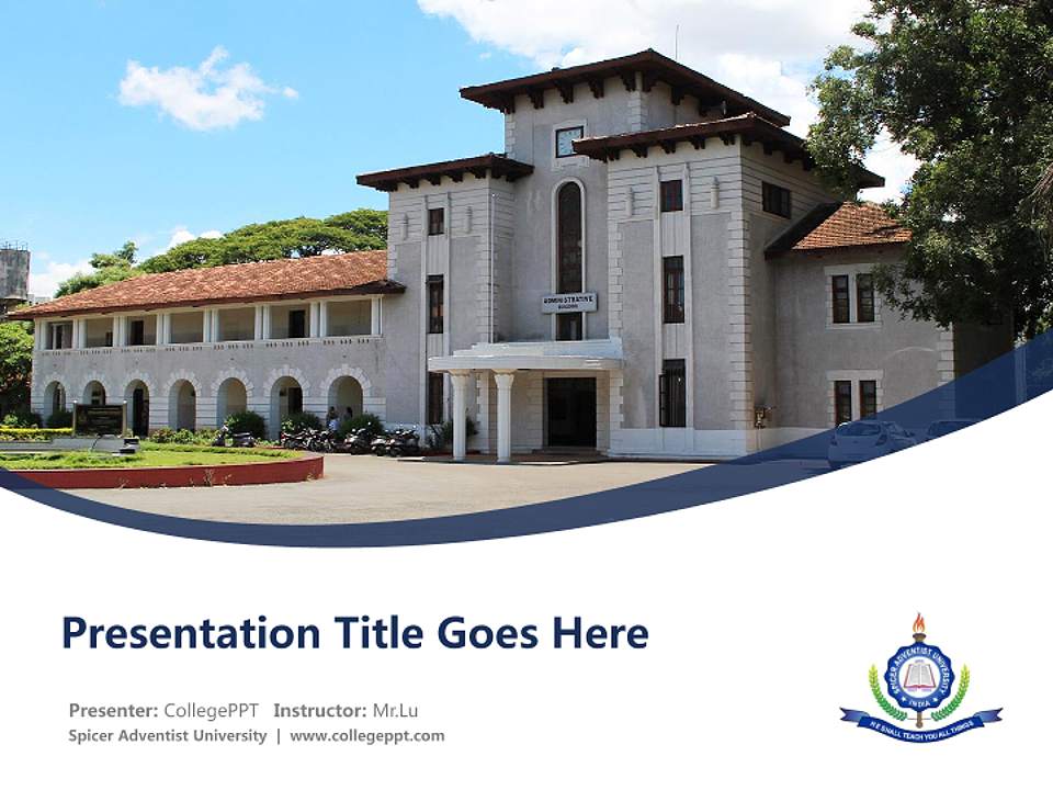 Spicer Adventist University Course/Courseware Creation PPT Template4:3 ratio PPT effect preview image5