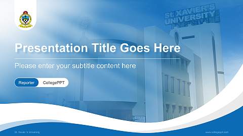 St. Xavier ‘s University Lecture Sharing and Networking Event PPT Template