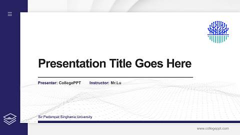 Sir Padampat Singhania University Thesis Proposal/Graduation Defense PPT Template