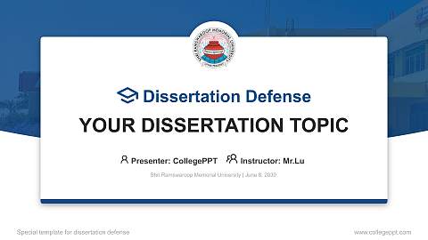 Shri Ramswaroop Memorial University Graduation Thesis Defense PPT Template