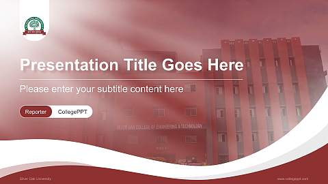 Silver Oak University Lecture Sharing and Networking Event PPT Template