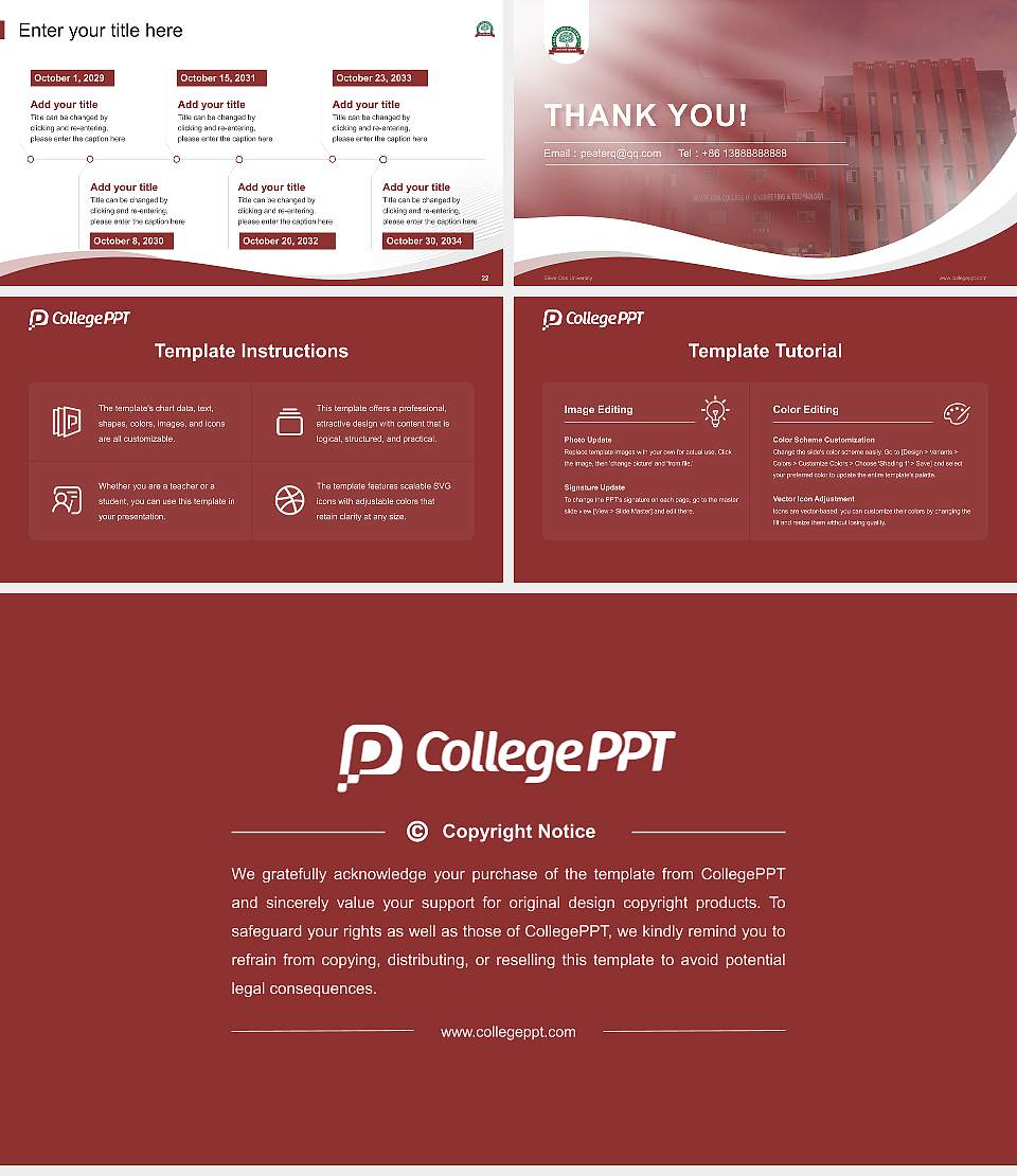 Silver Oak University Lecture Sharing and Networking Event PPT Template16:9 ratio PPT effect preview image4