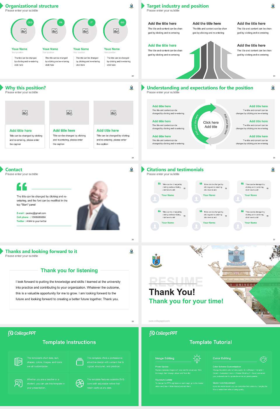 Sri Krishnadevaraya University Resume PPT Template16:9 ratio PPT effect preview image4