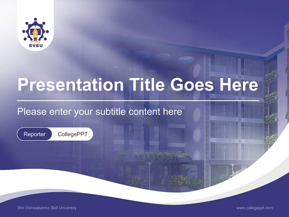 Shri Vishwakarma Skill University Lecture Sharing and Networking Event PPT Template4:3 ratio PPT effect preview image4