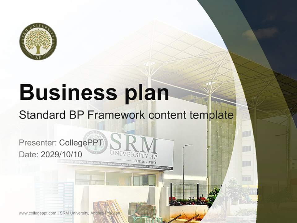 SRM University, Andhra Pradesh Competition/Entrepreneurship Contest PPT Template4:3 ratio PPT effect preview image9